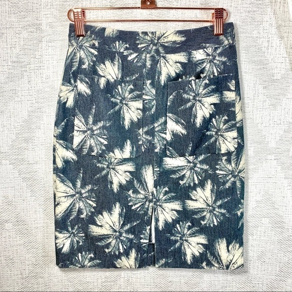 L'agence palm tree print pencil skirt size 2 - Picture 3 of 11